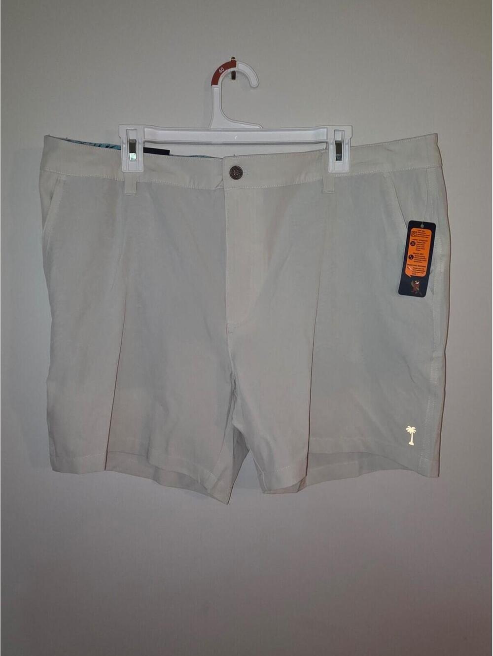 Margaritaville Men’s UPF 30, Stretch, Quick Dry Shorts - 40 -NWT -Silver Bir